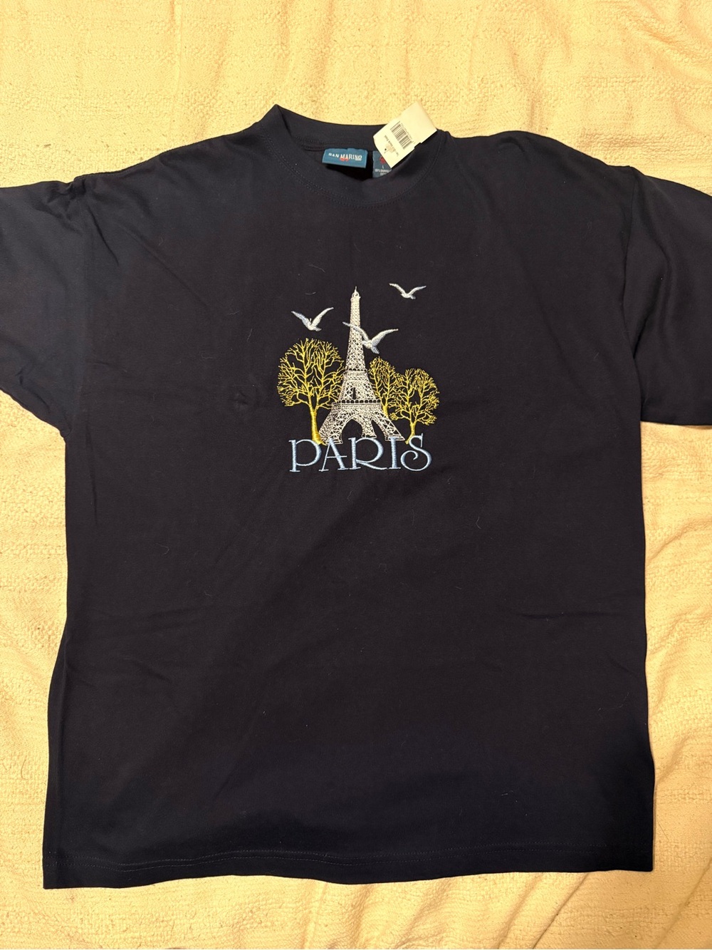 Deadstock Vintage Sanmarino Paris Eiffel Tower Tee New With Tags Euro Market L